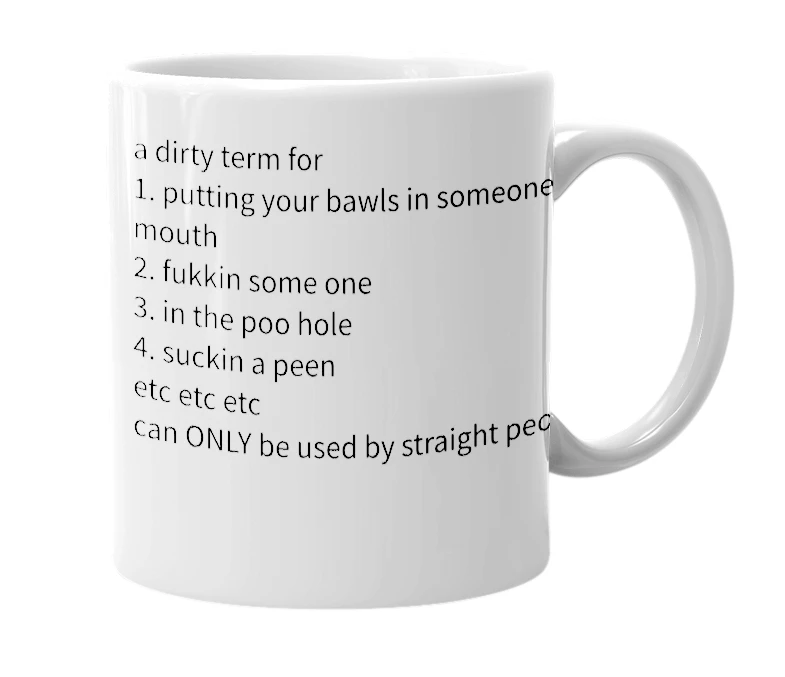 White mug with the definition of 'Clean'