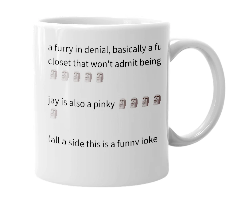 White mug with the definition of 'Djarke'