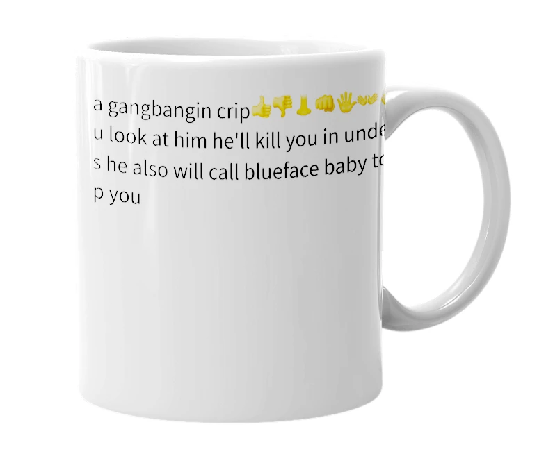 White mug with the definition of 'Pocoyo'