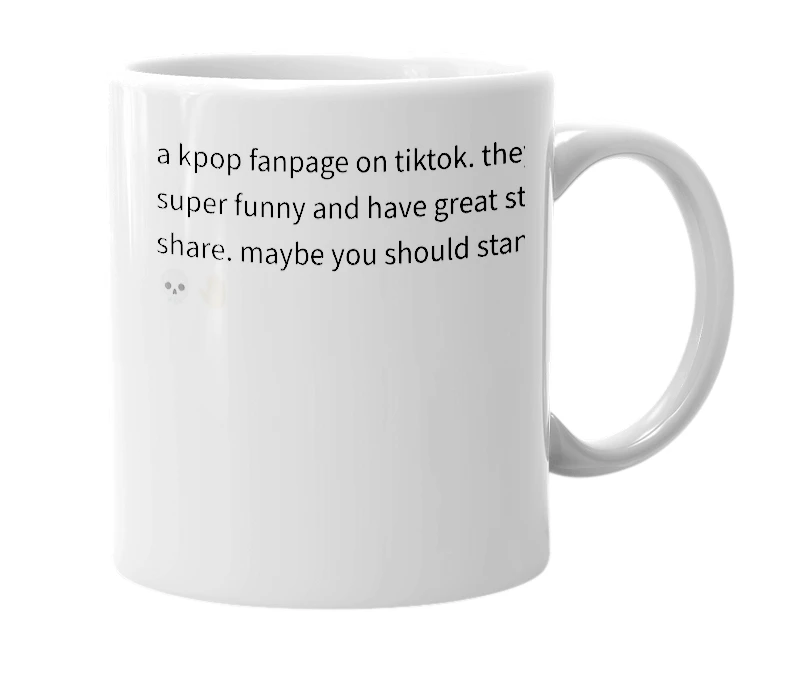 White mug with the definition of '.jihyoreo'