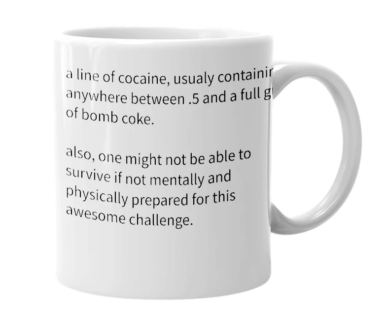 White mug with the definition of 'McGonigal Line'