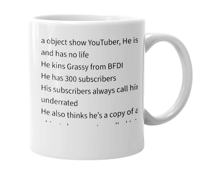 White mug with the definition of '1MC Studios'