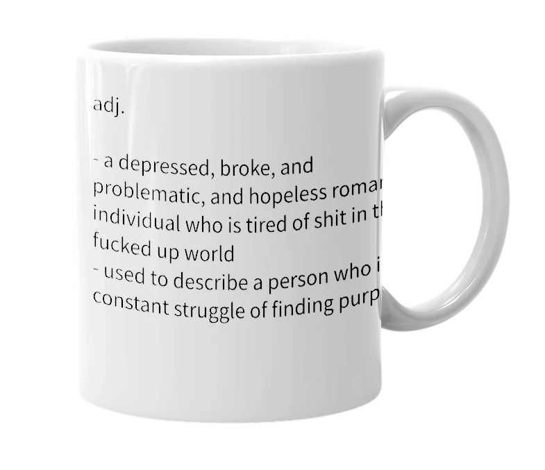 White mug with the definition of 'Jervie'