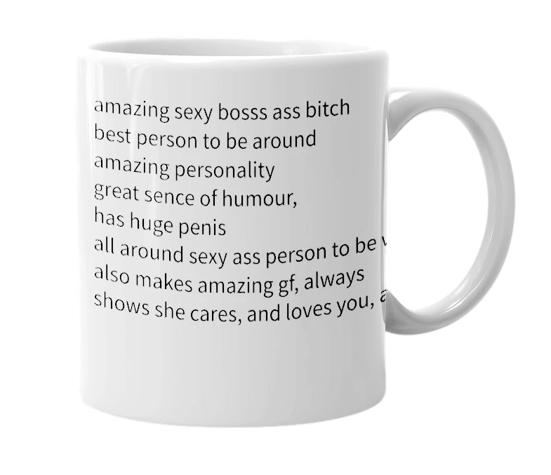 White mug with the definition of 'lily-ann'
