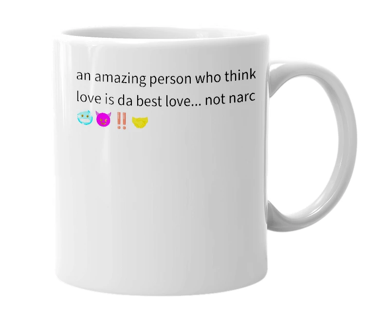 White mug with the definition of 'Neju'