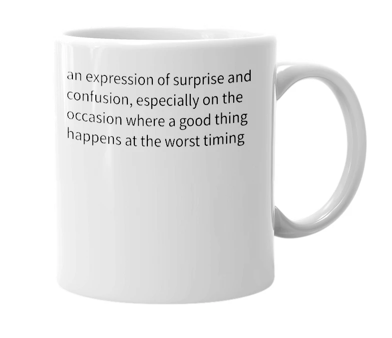 White mug with the definition of 'Condolations'