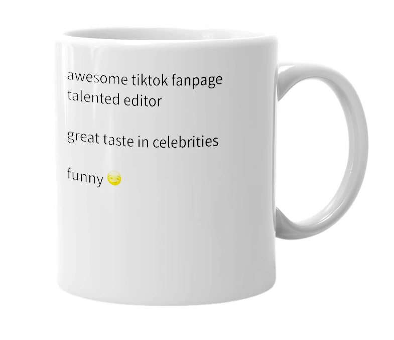White mug with the definition of 'fink.aeq'