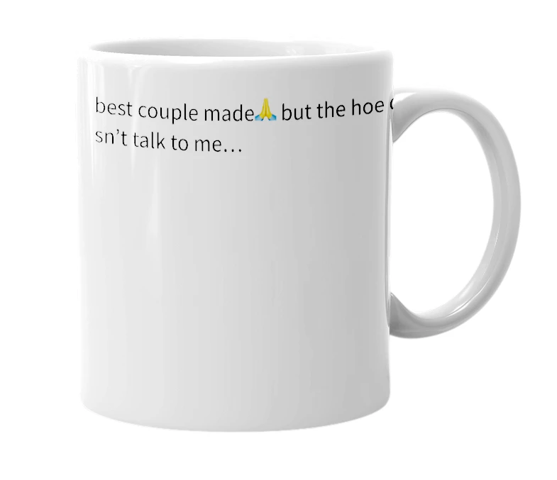 White mug with the definition of 'Alina And Gian'