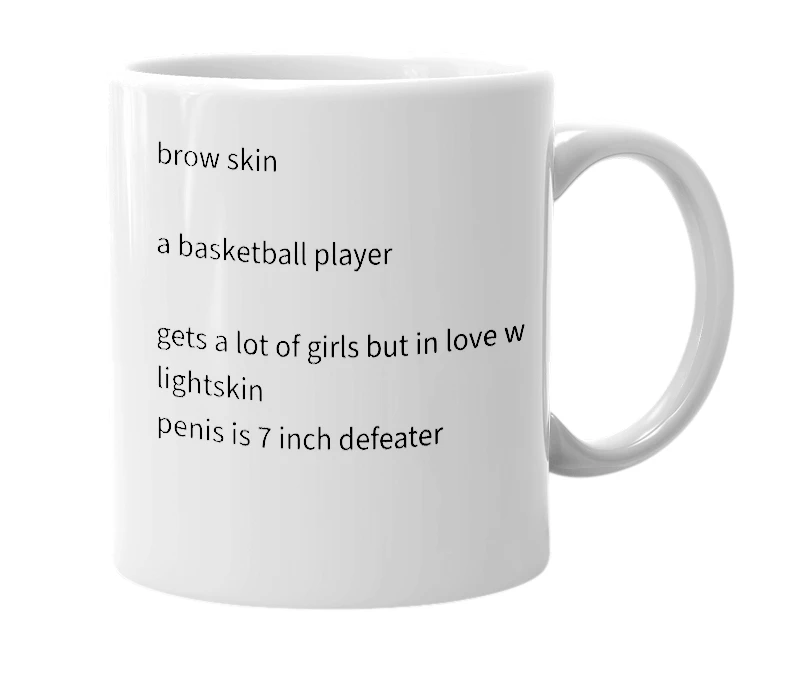 White mug with the definition of 'Mari'