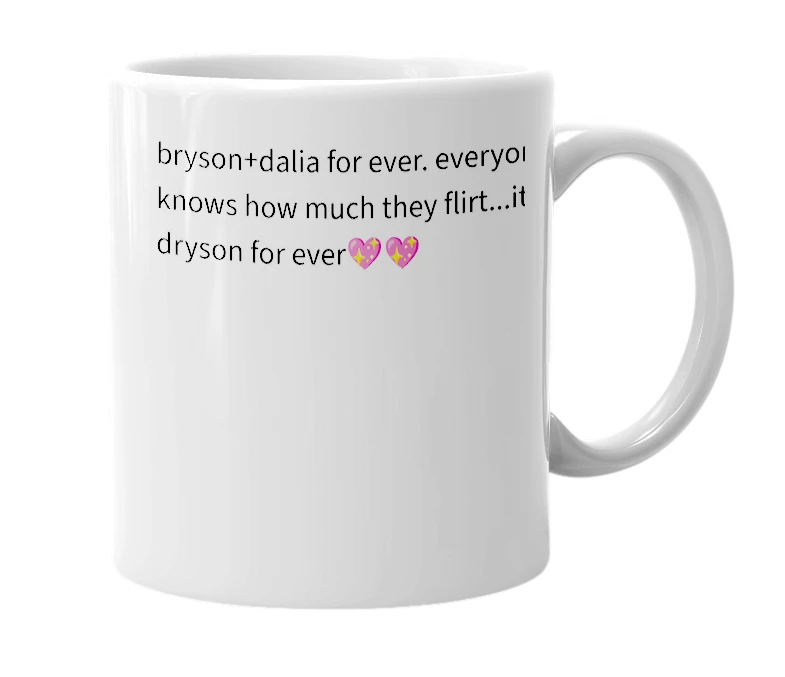 White mug with the definition of 'dryson'
