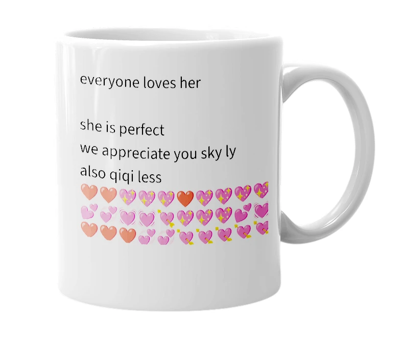 White mug with the definition of 'sky'