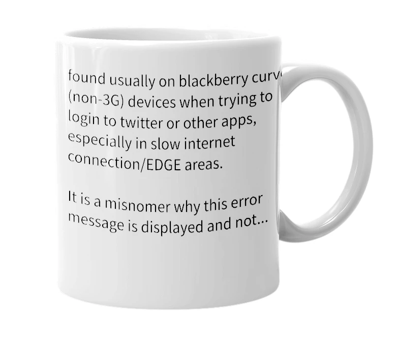White mug with the definition of 'API Limit'
