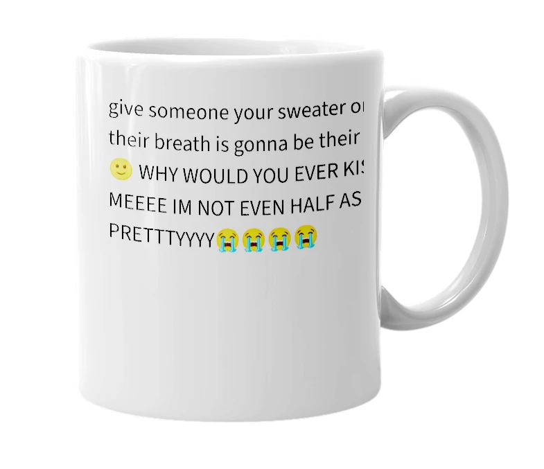 White mug with the definition of 'December 3rd'