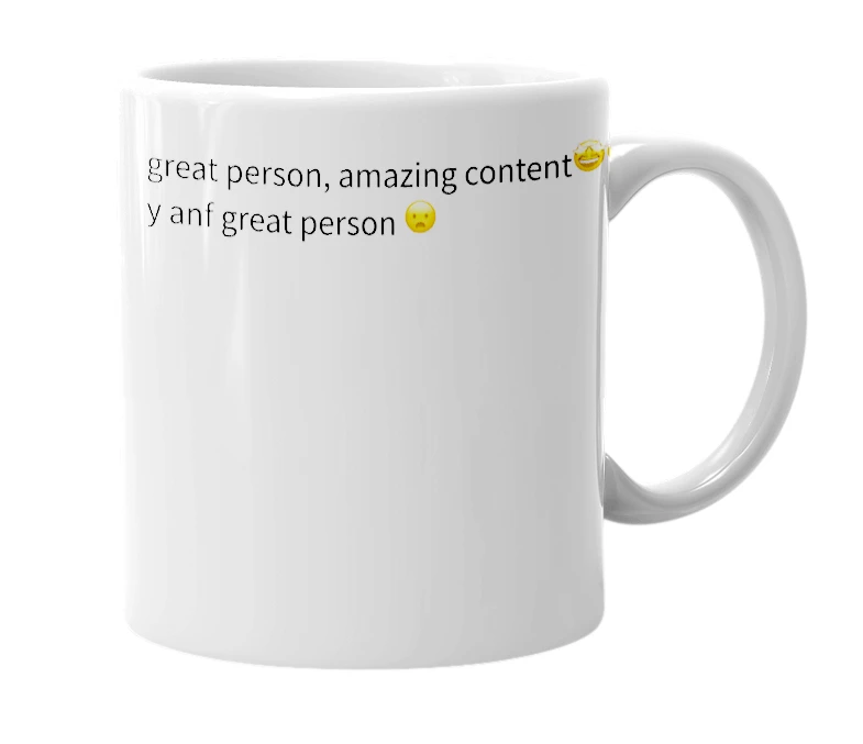 White mug with the definition of 'georgenotfooond'