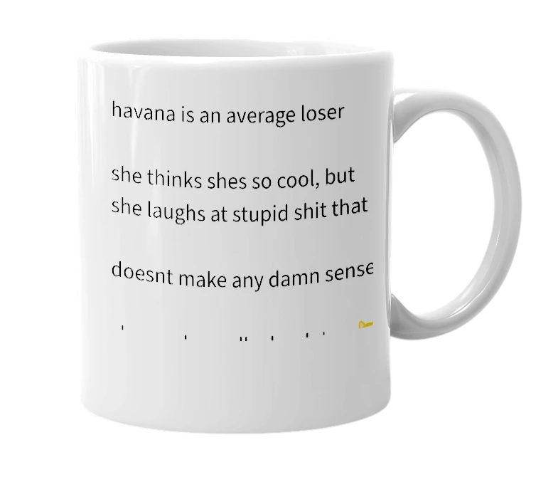 White mug with the definition of 'gayvana'