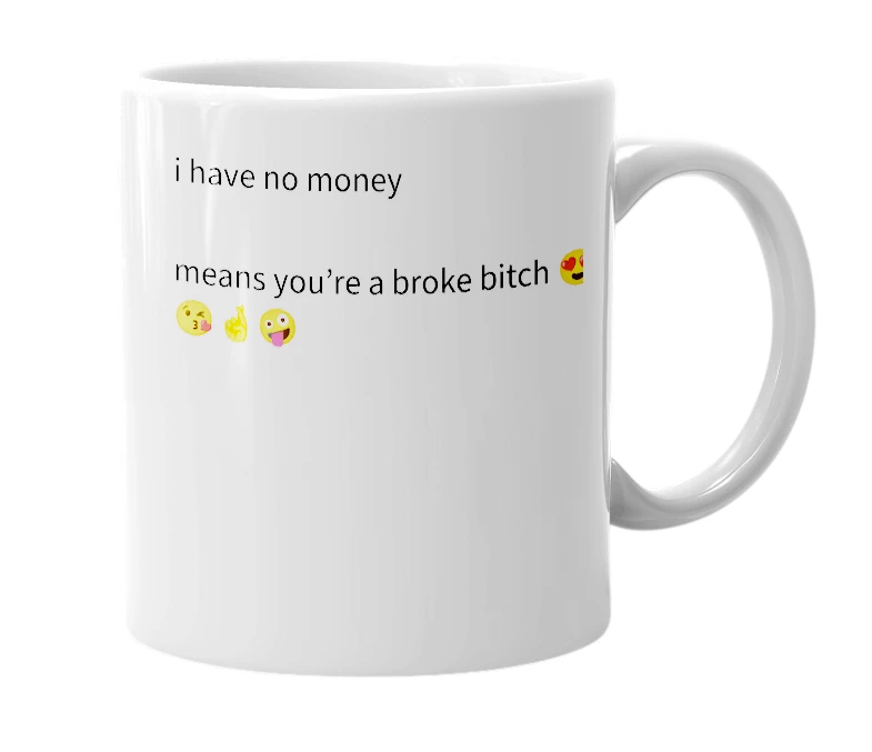 White mug with the definition of 'ihnm'