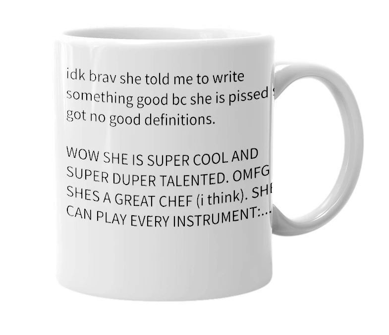 White mug with the definition of 'Marich'
