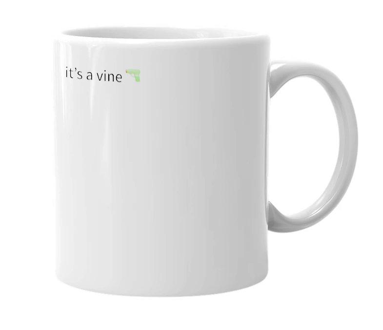 White mug with the definition of 'fre sha vaca do'