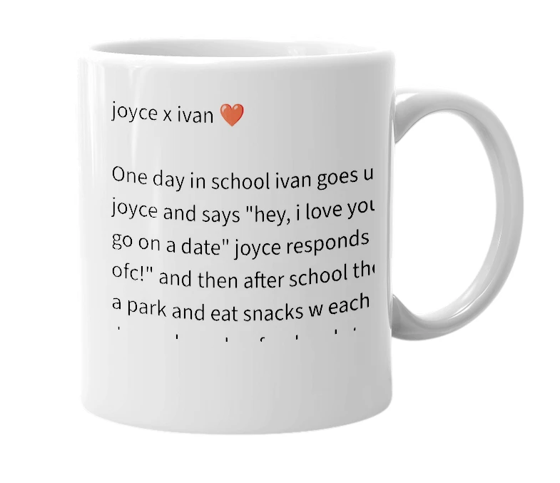 White mug with the definition of 'jivan'