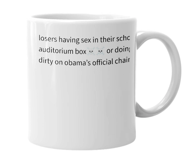 White mug with the definition of 'loser sex'