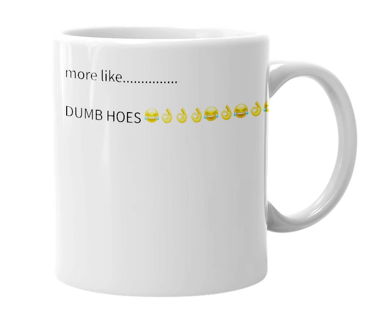 White mug with the definition of 'Dominos'