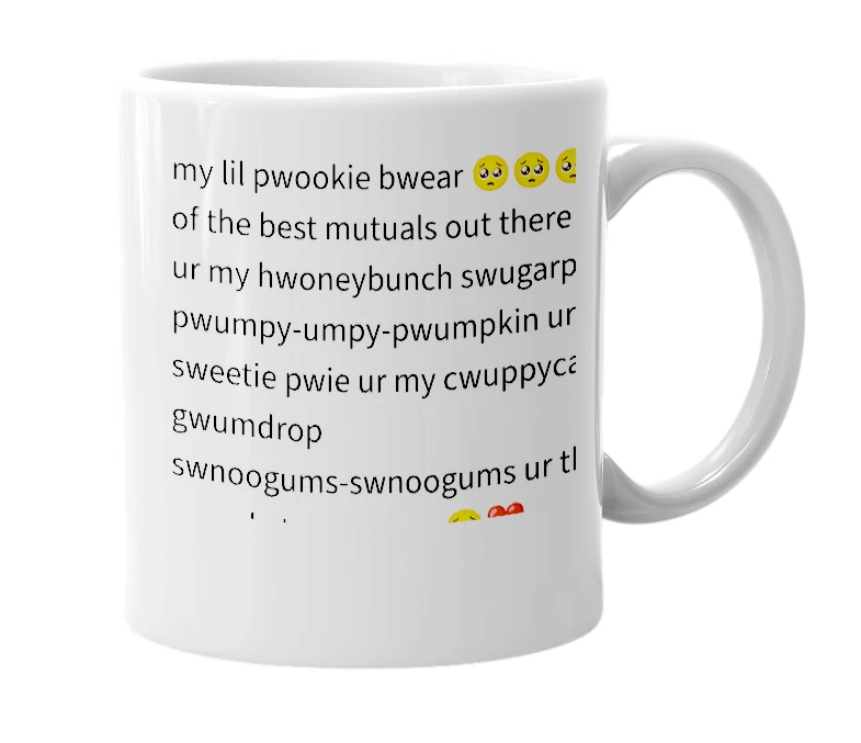 White mug with the definition of 'dookapook'