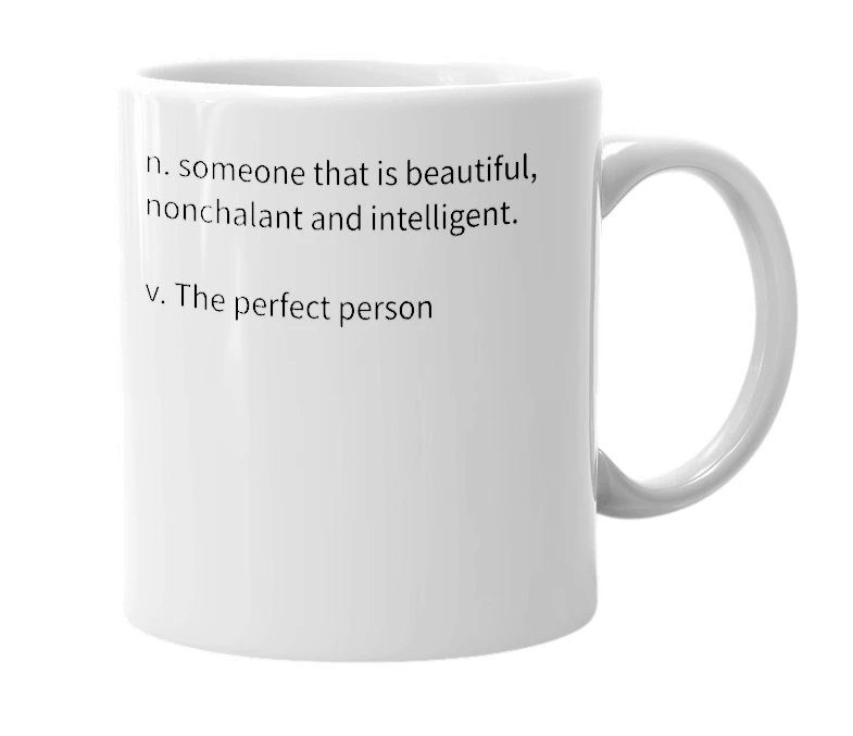White mug with the definition of 'mikiyyah'