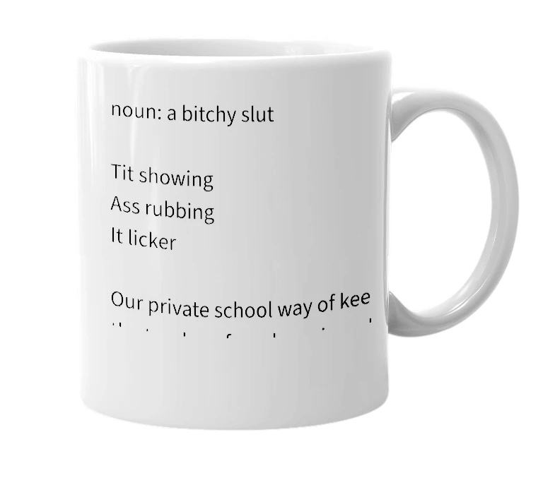 White mug with the definition of 'TAI'