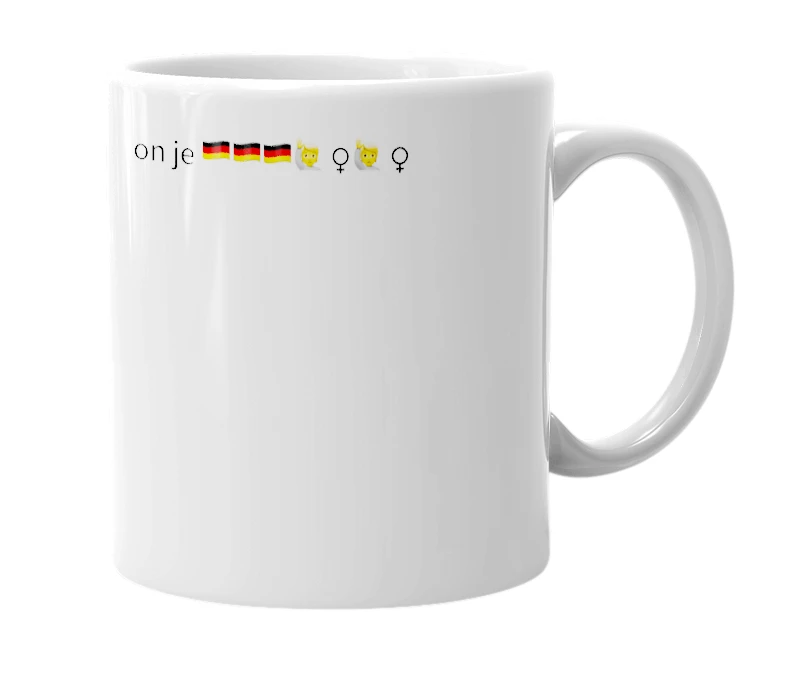 White mug with the definition of 'aneta 🇩🇪'