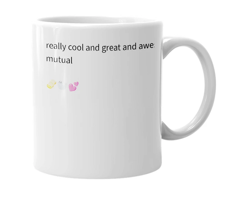 White mug with the definition of 'alliummoobloom'