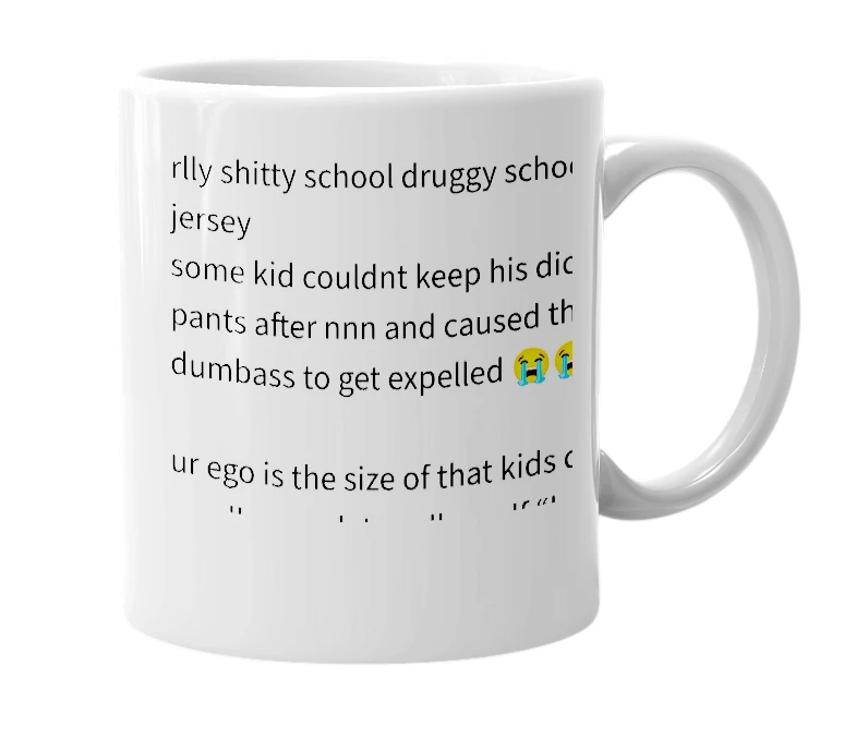 White mug with the definition of 'Hudson Catholic'