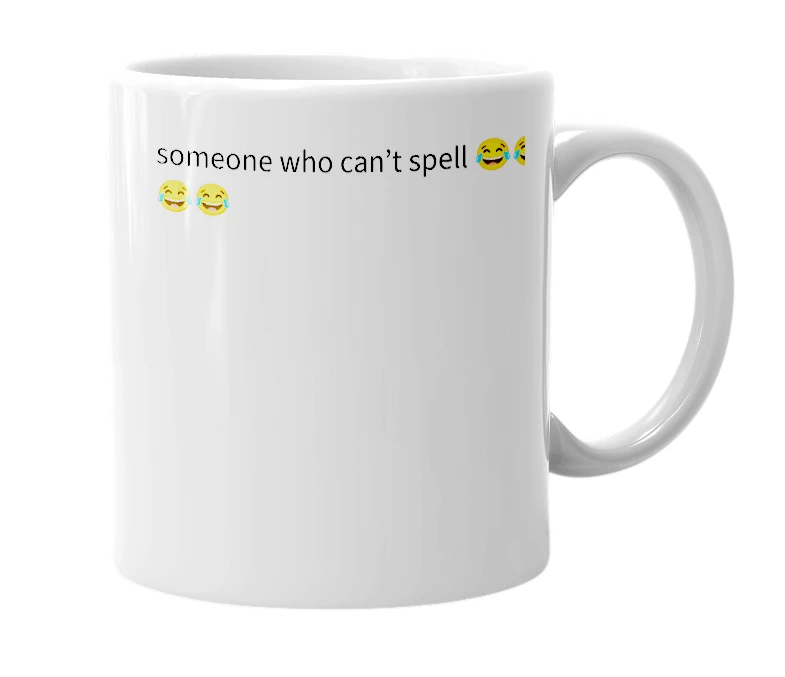 White mug with the definition of 'veecore'