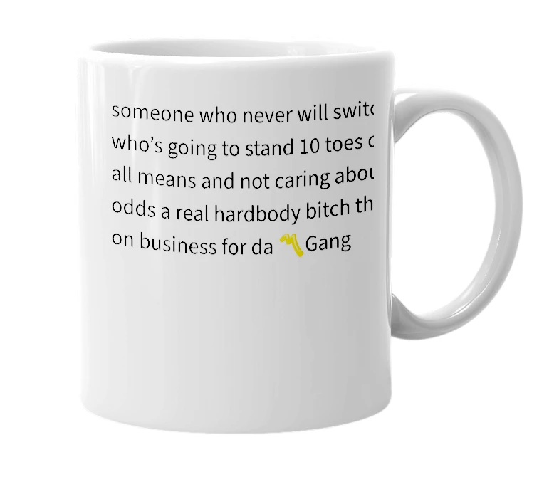 White mug with the definition of 'MMG GIRL'