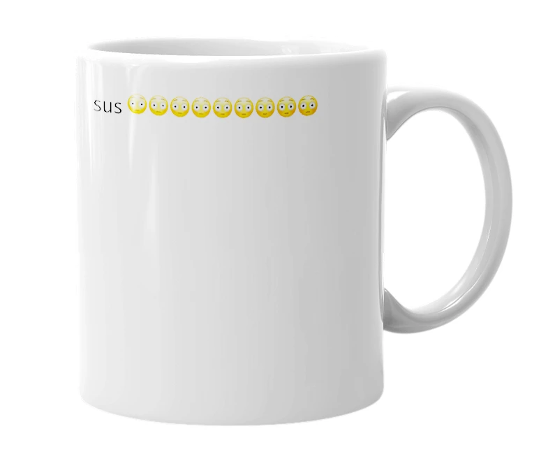 White mug with the definition of 'Amoug'