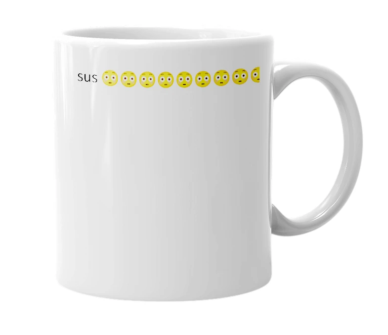 White mug with the definition of 'amogn'
