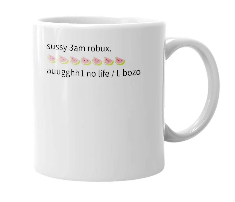 White mug with the definition of 'BoBux'