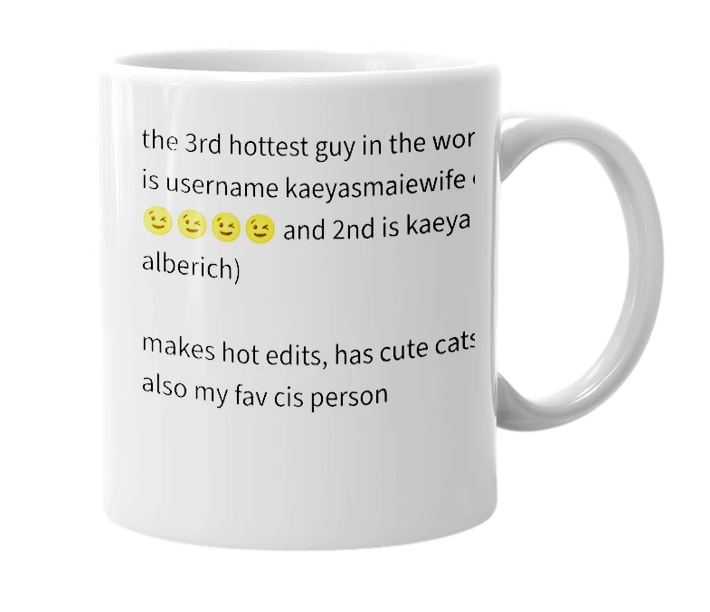 White mug with the definition of 'yoichiyukimurasbf'