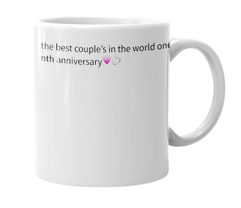 White mug with the definition of 'February 16th'