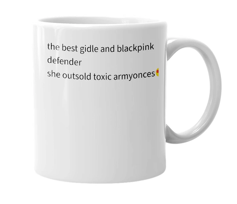 White mug with the definition of '..soojinlvr'