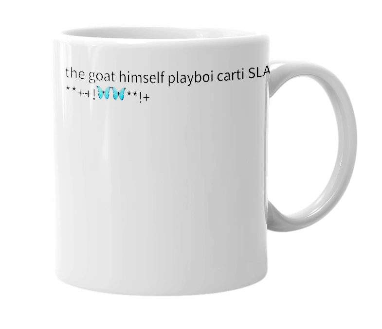 White mug with the definition of 'sir cartier'