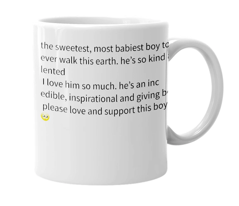 White mug with the definition of 'chan'