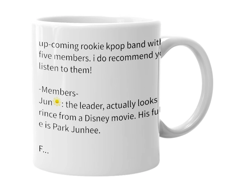 White mug with the definition of 'A.C.E'