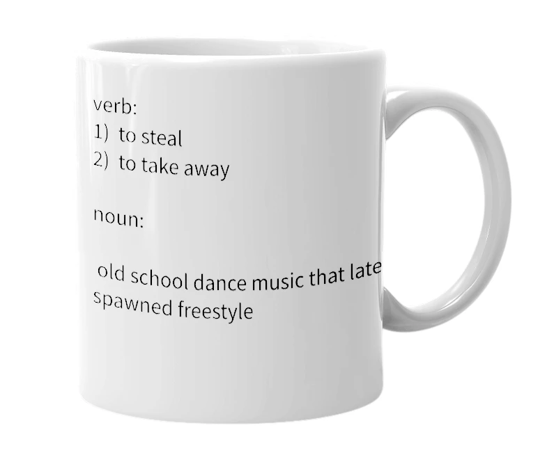 White mug with the definition of 'house'