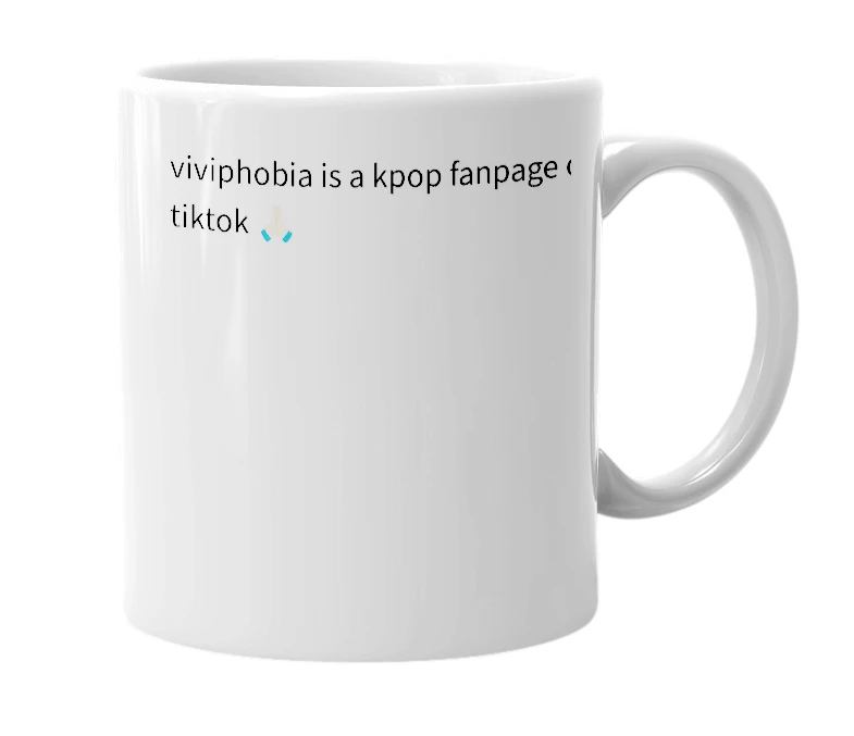 White mug with the definition of 'viviphobia'