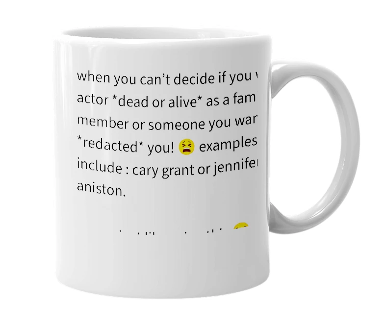 White mug with the definition of 'The Ceren Theory'