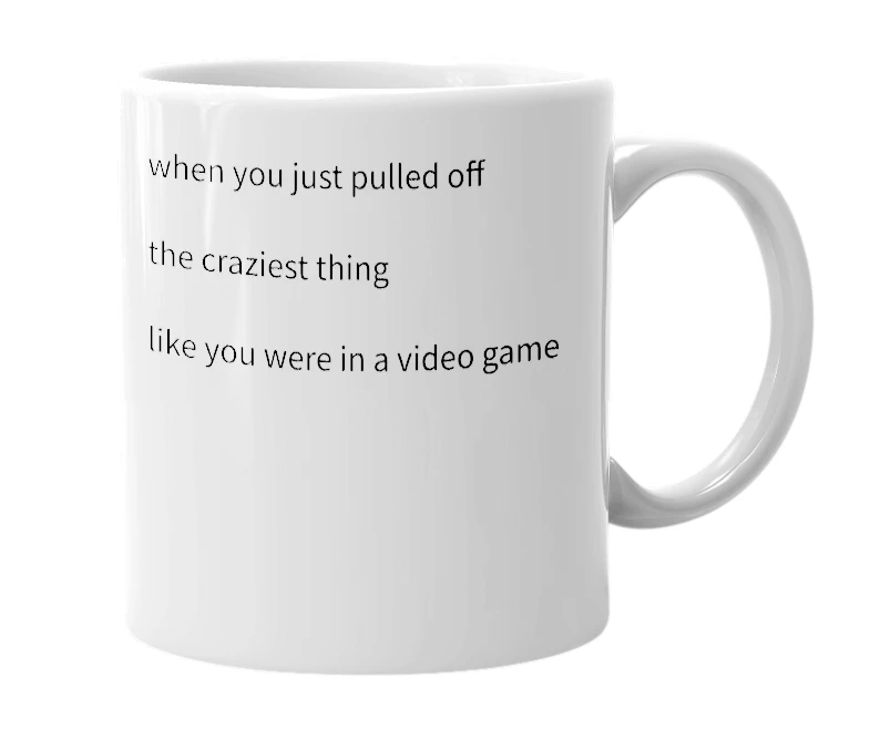 White mug with the definition of 'farcryed'