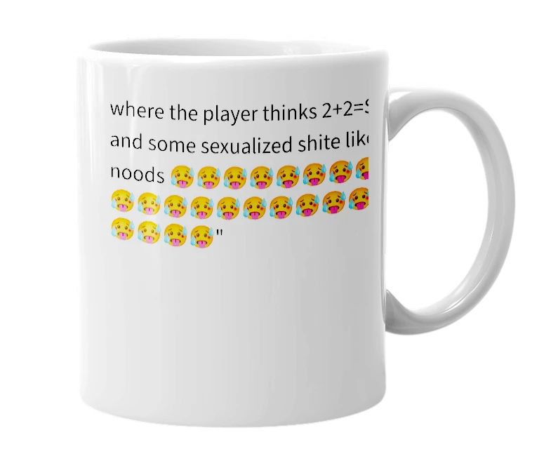 White mug with the definition of 'mobile game ads'