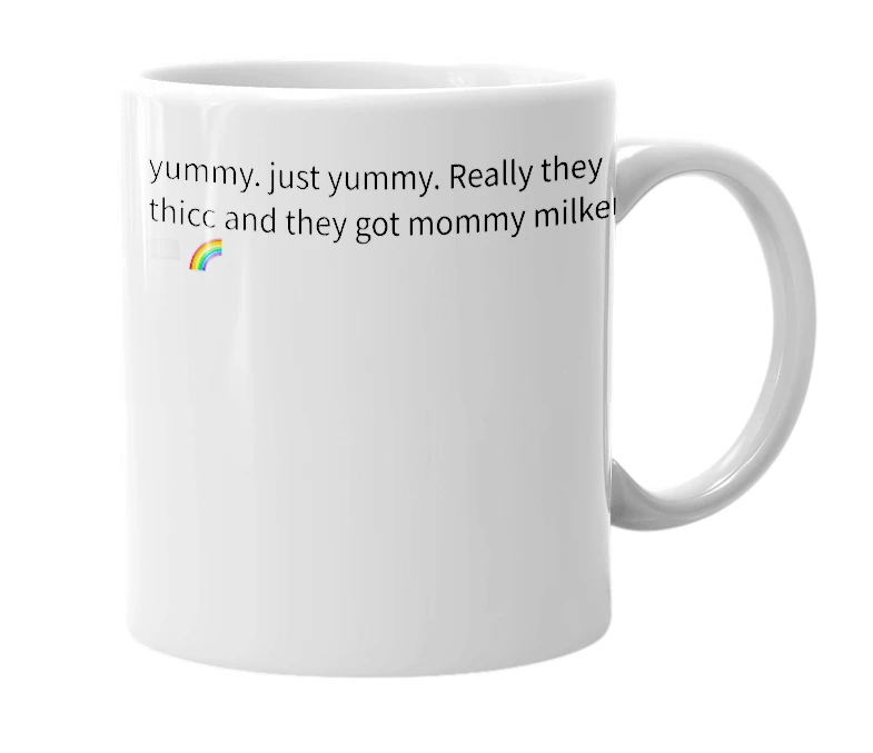 White mug with the definition of 'women'