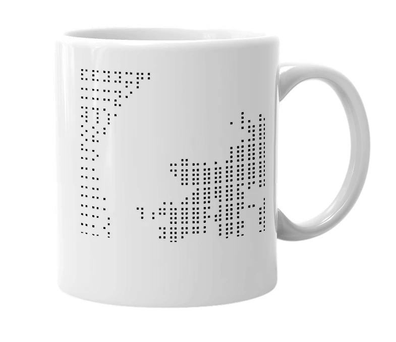 White mug with the definition of '>ok'