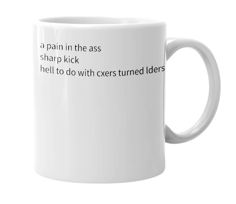 White mug with the definition of '1ar'